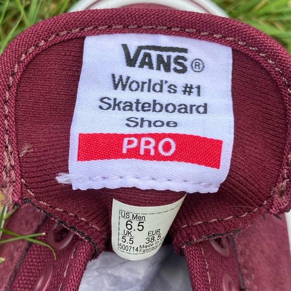 NWT/NIB Adult Vans Authentic Suede Pro Sneaker in Port (Sz 6.5 Men/ 8 Women) - Picture 9 of 12